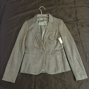 The Limited Grey and Olive Green Chevron Print Blazer